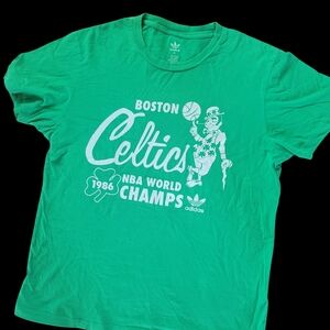 Adidas Boston Celtics Green NBA Champs Graphic Tee